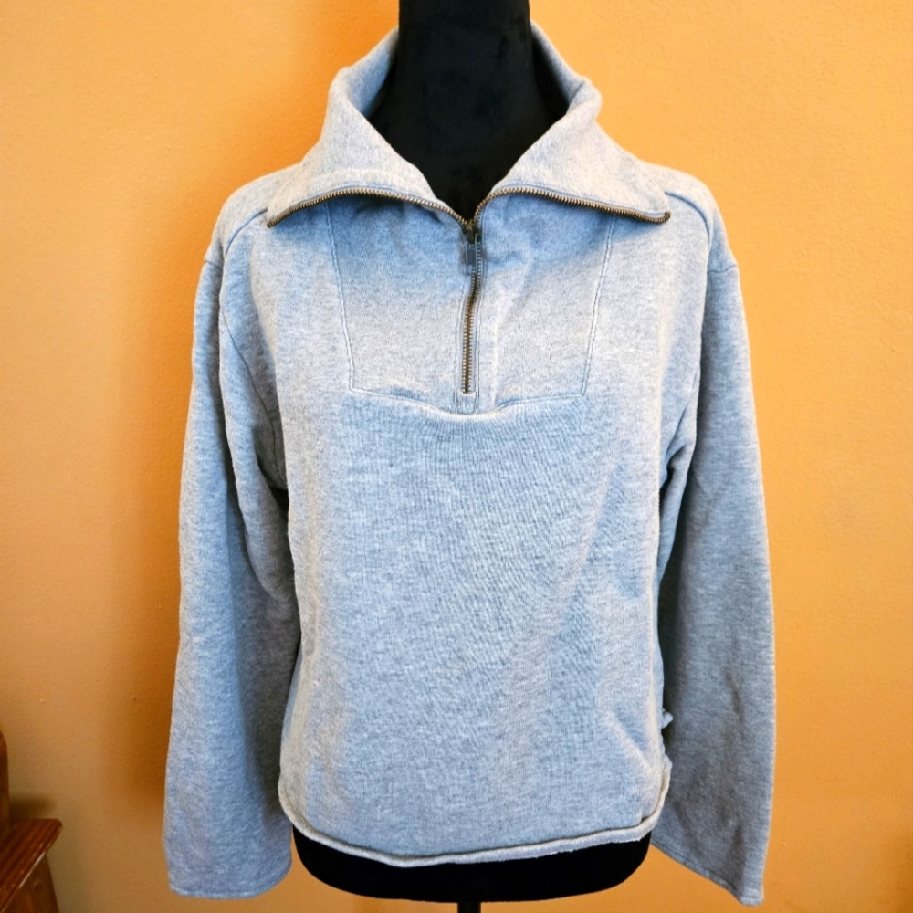 J. Crew Gray 1/4 Zip Sweatshirt Casual